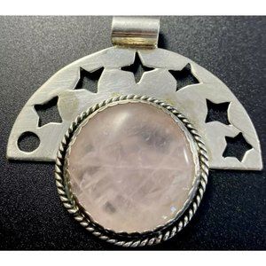 Native American Navajo Wings Sterling Amethyst Pendant Open Work Tribal